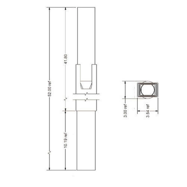 Abtech 30109 Large Lower Davit Mast