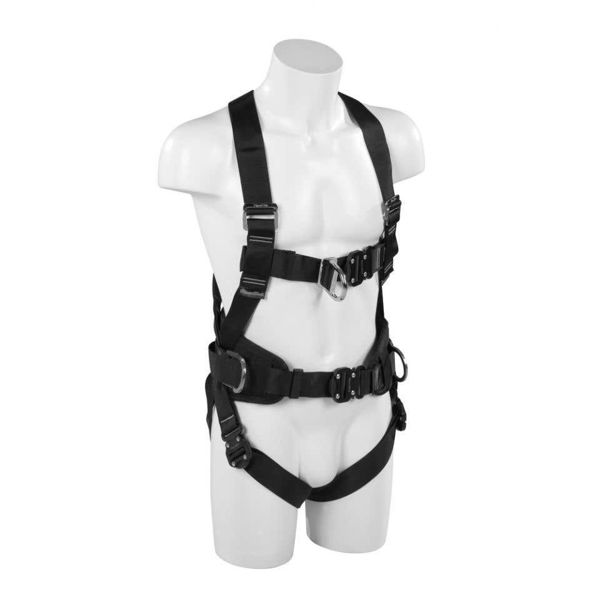 4 Point Full Body Harness with Positioning Belt and Steel Quick Buckles
