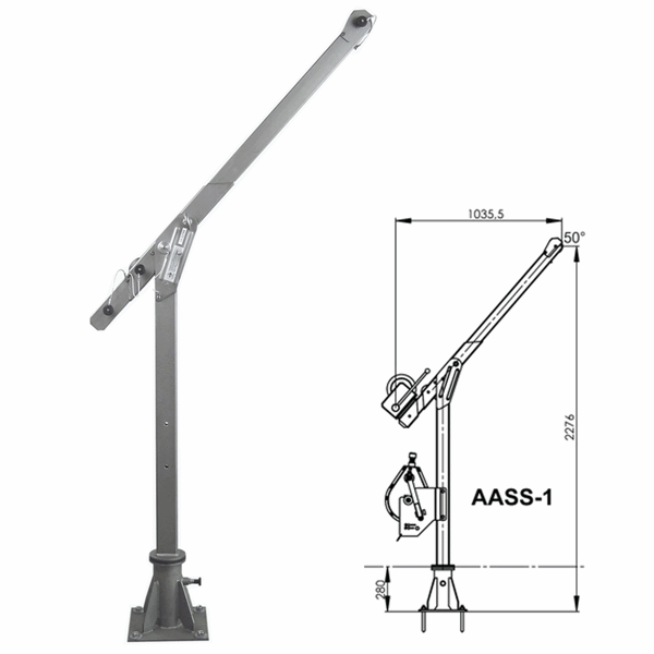 IKAR Davit Arm - type ASS-1, without base sleeve