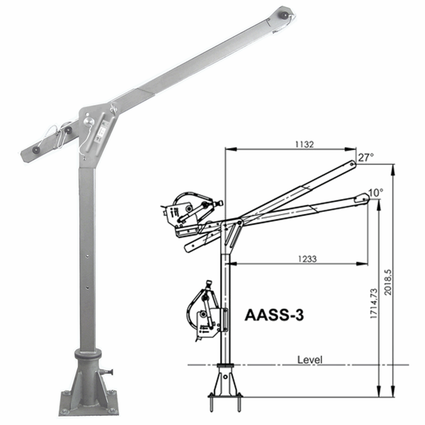 IKAR Davit Arm - type ASS-3, without base sleeve