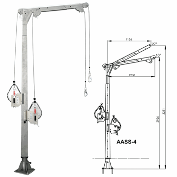 IKAR Davit Arm - type ASS-4, without base sleeve