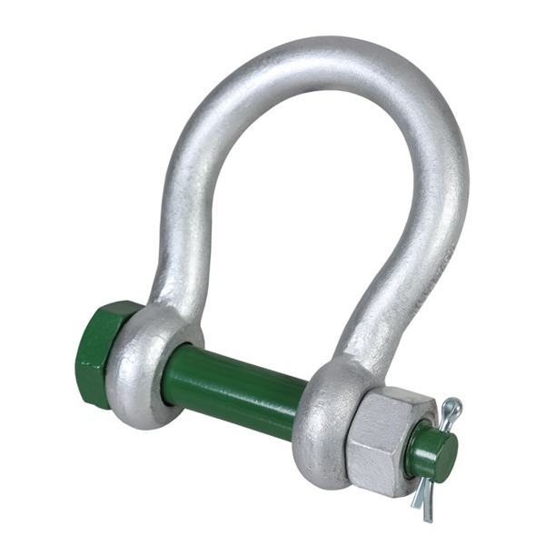Picture of Green Pin BigMouth Bow Shackle With Safety Nut & Bolt