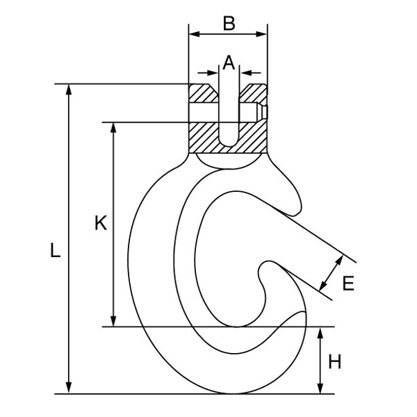 Picture of GT Lifiting G80CCH Cobra G80 Clevis C Hooks