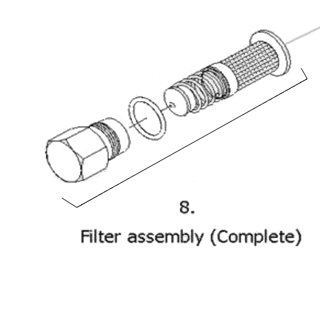 8. - Filter Complete Kit (Cap,Seal, Filter & compressor)