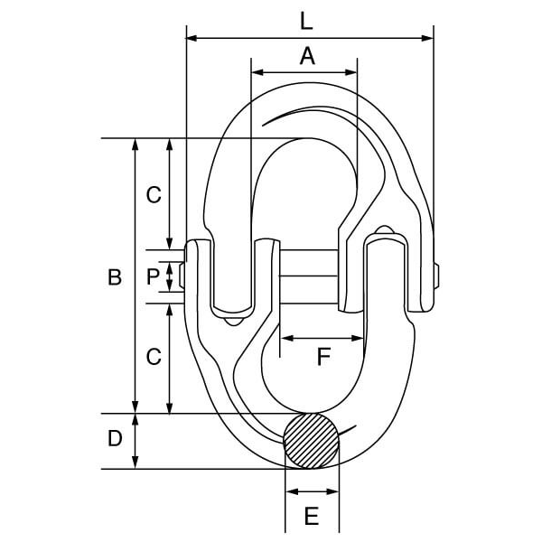 Picture of GT Lifting G8CC6 Grade 8 Component Connectors