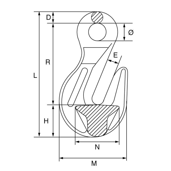 Picture of GTLifitng G80EGH Cobra G80 Eye Type Grab Hooks