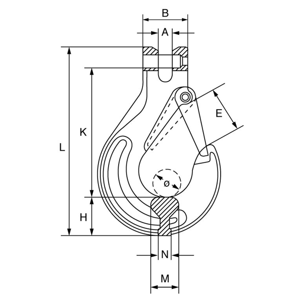 Picture of GT Listing G80CSH Cobra G80 Clevis Type Sling Hooks