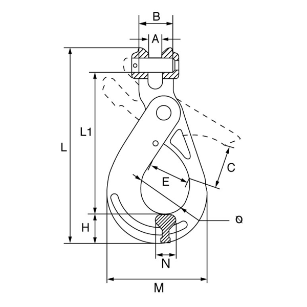 Picture of GTListing  G80CSLH Cobra G80 Clevis Self Locking Hook