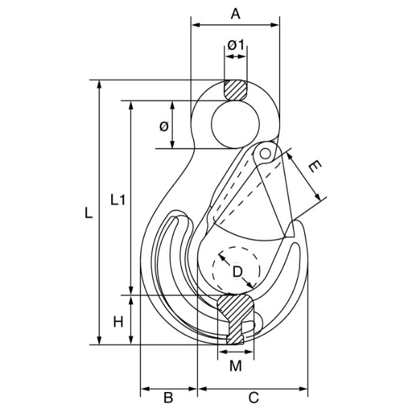 Picture of GTLifting G80ESH Cobra G80 Eye Type Sling Hooks