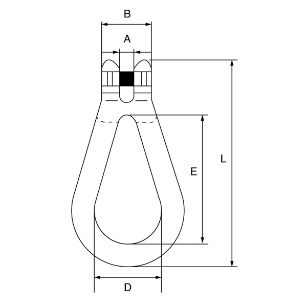 Picture of GTLifiting G80REL Cobra G80 Clevis Reevable Egg Link