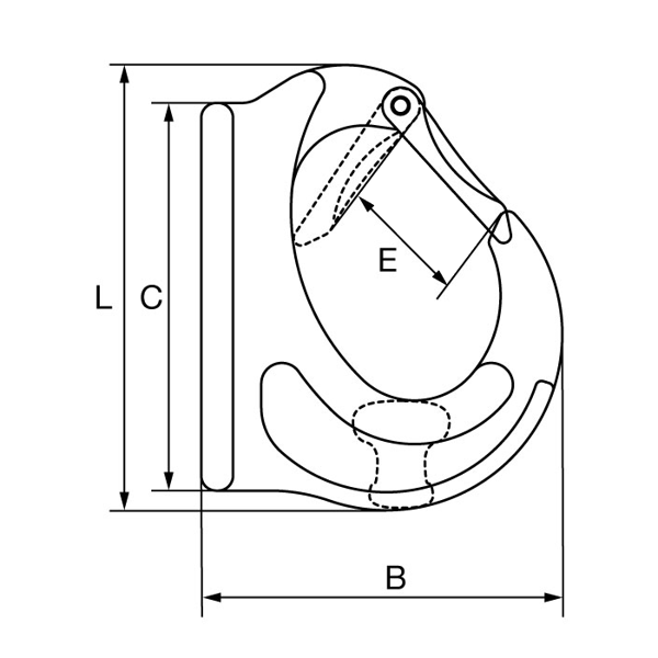 Picture of Grade 80 Weld on Hook - G80WH