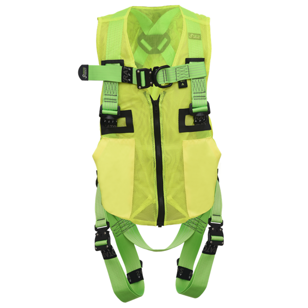 Kratos FA 10 304 00 Reflex - 2 Point Full Body Yellow High Visibility Work Vest Harness