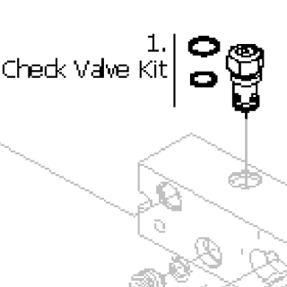 1. -  MBII Check Valve Seal Kit