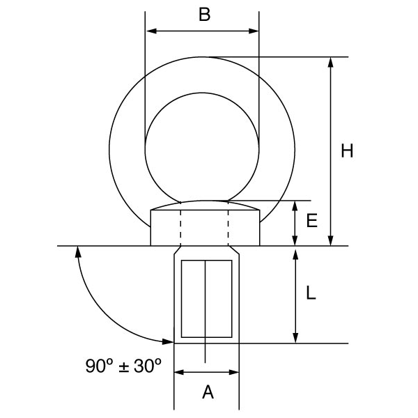 Picture of Stainless Steel Commercial Eyebolts - SSEBDIN