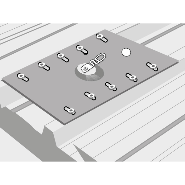 Kratos FA 60 042 00 Swivel Anchorage Plate for Trapezoidal Roof Sheet