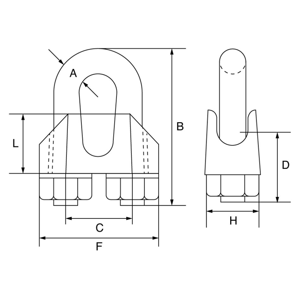 Picture of Stainless Steel Wire Rope Grips - SSG