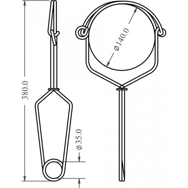 Kratos FA 50 209 14 Stainless Steel Double Action Anchorage Hook