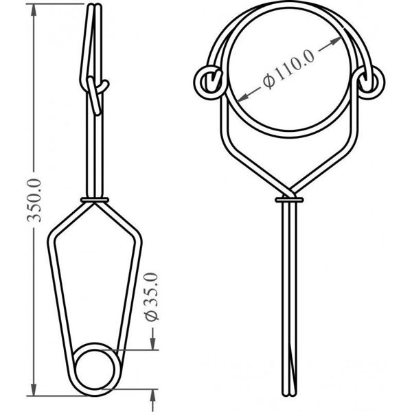 Kratos FA 50 209 14 Stainless Steel Double Action Anchorage Hook