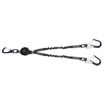 Kratos FA 30 822 15 Gravity-S - Forked Swivel Shock Absorbing Expandable 30mm Webbing Lanyard - Sharp Edge Approved