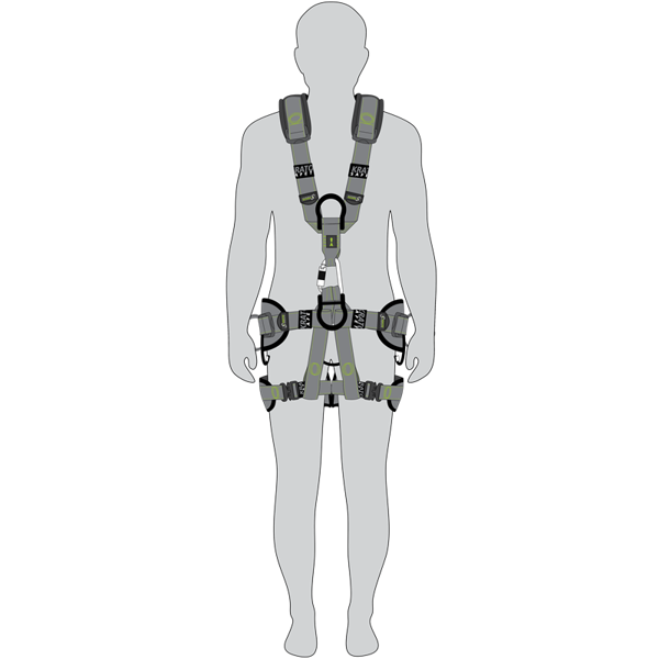 Kratos FA 10 216 XX Airtech - 5 Point Full Body Harness with Belt
