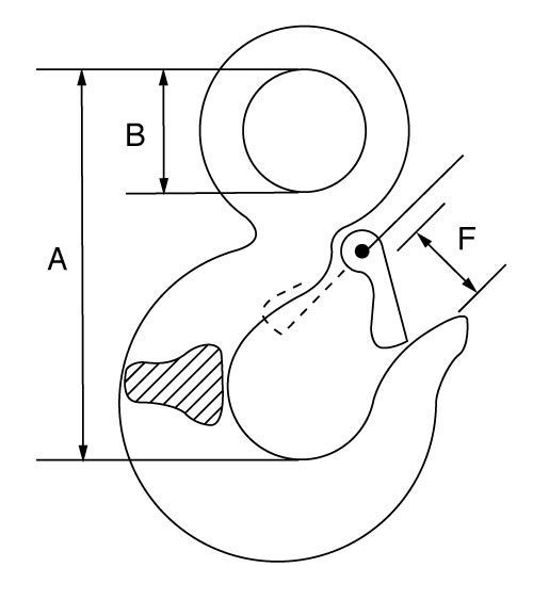 Picture of GT Alloy Steel Large Eye Hooks with Safety Catch