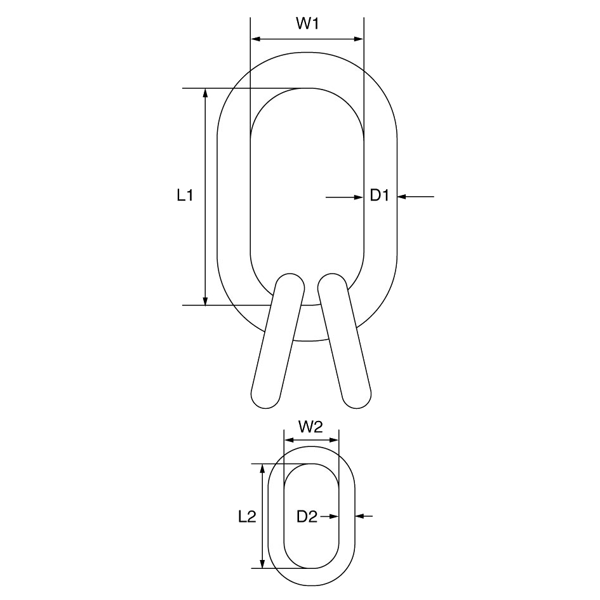 Picture of Grade 8 Quad Master Link Assembly – G8QA