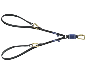 Twin Double Slinging Energy-Absorbing Lanyard 2m with Large Karabiners