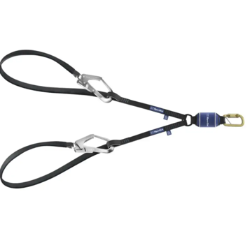 Twin Loop Back Energy-Absorbing Lanyard 2m with Scaffold Hooks