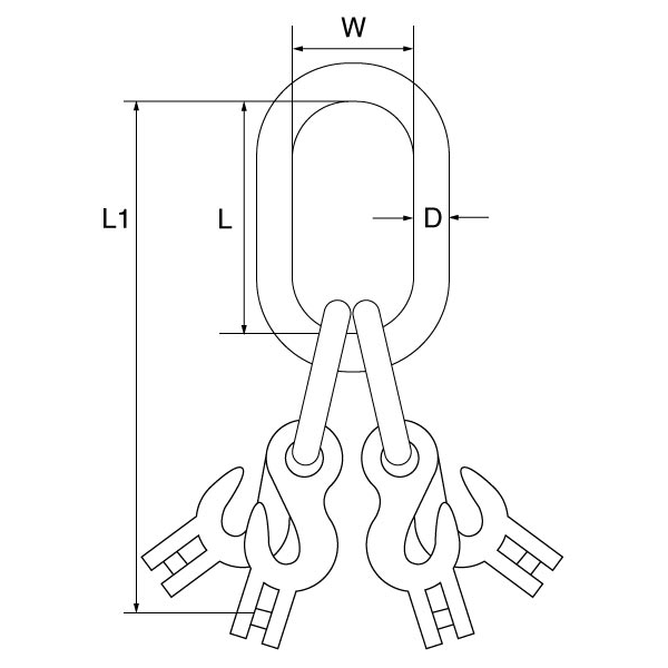 Picture of Grade 10 Quad Master Link Assembly - G10DG46