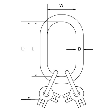 Picture of Grade 10 Quad Master Link Assembly - G10DCR46