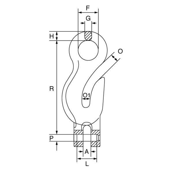 Picture of Grade 10 Integrated Eye Grab Hook