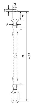 Picture of Closed Body Rigging Screw Eye/Eye