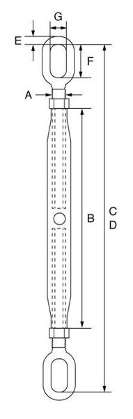 Picture of Closed Body Rigging Screw Eye/Eye