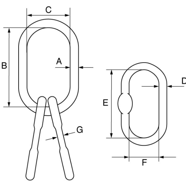 Picture of Green Pin Tycan® Grade 10 Quad Link Assembly