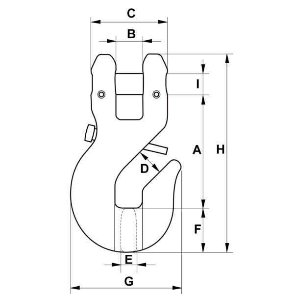 Picture of Green Pin Tycan® Grade 10 Clevis Grab Hook – GPUCRCT