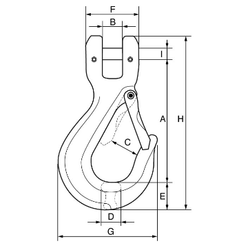 Picture of Green Pin Tycan® Grade 10 Clevis Sling Hook – GPUCSCT