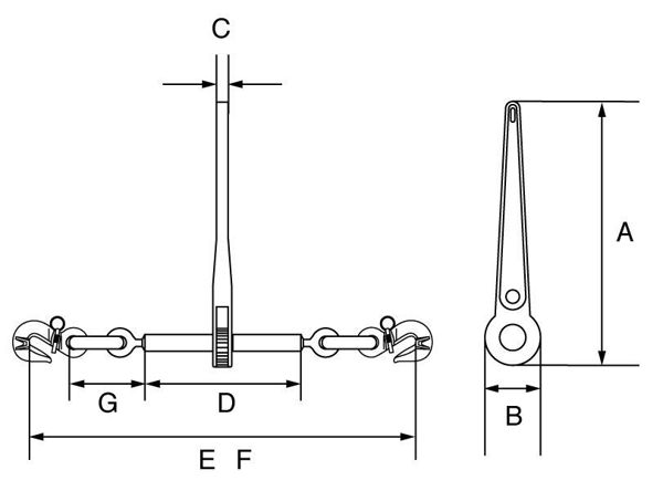 Picture of GT Lifting Standard Ratchet Type Loadbinder