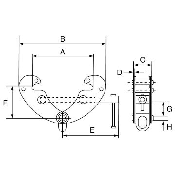 Picture of GT Viper Adjustable Beam Clamp VBC