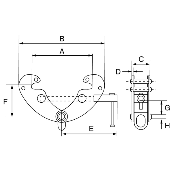 Picture of GT Viper Adjustable Beam Clamp VBC