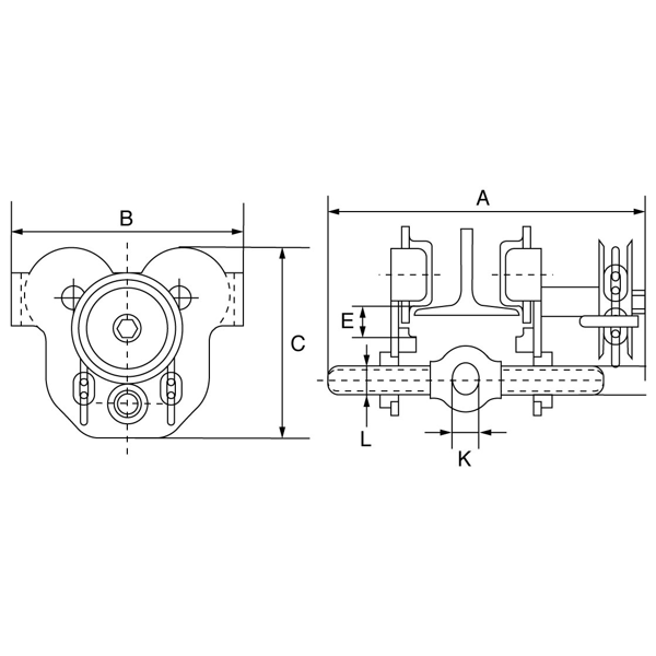 Picture of GT Viper Geared Travel Beam Trolley VGT