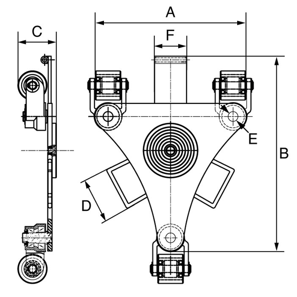 Picture of GT Viper 360° Rotating Machinery Moving Skate 2T – VRS2