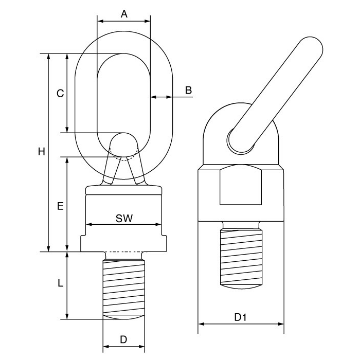 Picture of GT Cartec Grade 10 Swivel Eyebolt with Ring