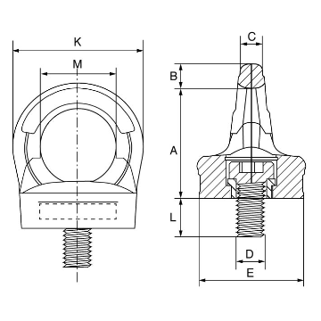 Picture of GT Cartec Grade 10 Swivel Eyebolt – 807X