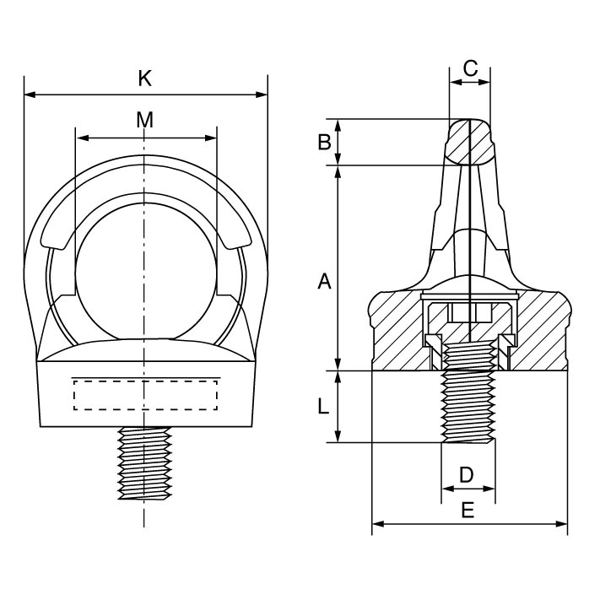 Picture of GT Cartec Grade 10 Swivel Eyebolt – 807X