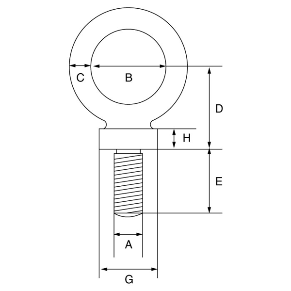 Picture of GT Lifting EBDM Dynamo Eyebolts Metric Thread