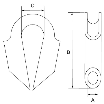 Picture of GT Wire Rope Tubular Thimble With Gusset