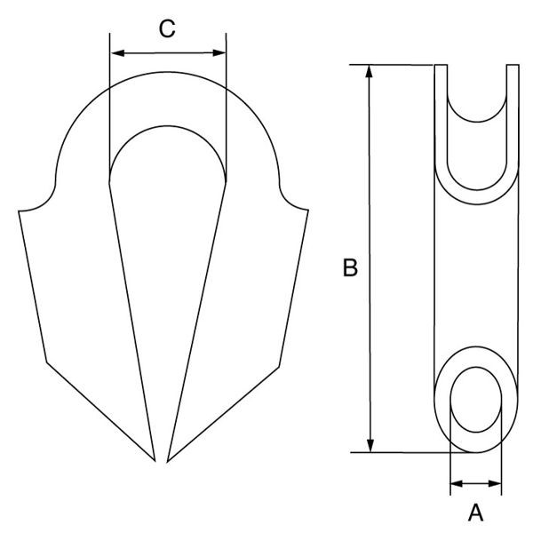 Picture of GT Wire Rope Tubular Thimble With Gusset