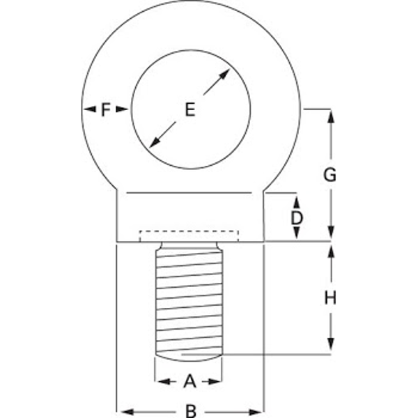 Picture of GT High Tensile Collared Eyebolt Whitworth Thread - EBCBSW.25