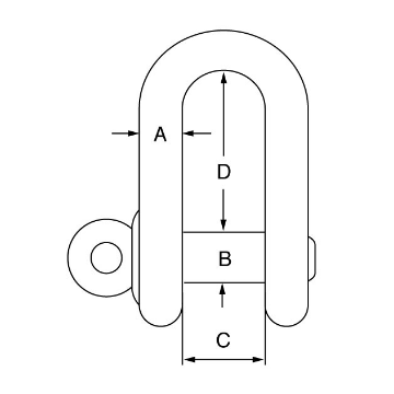 Picture of GT Stainless Steel Load Rated Screw Collar Pin Dee Shackle