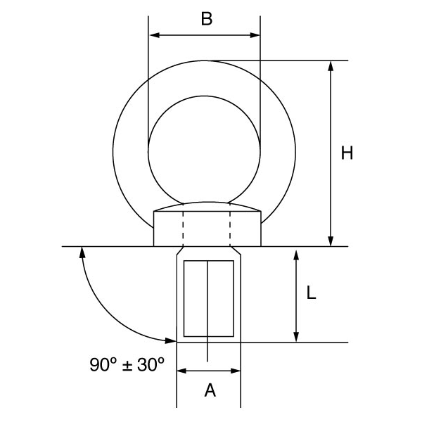 Picture of GT Stainless Steel Load Rated Eyebolt